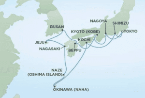 Regent Japan Itinerary Map